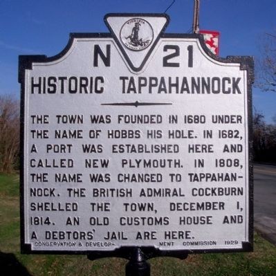 Tappahannok Historic Marker (Source: waymarking.com)