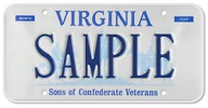 Revised Sons of Confederate Veterans license plate