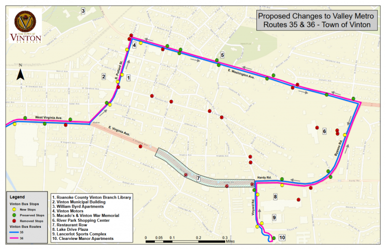 Vinton Bus Route