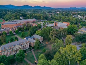 Roanoke College campus aerial