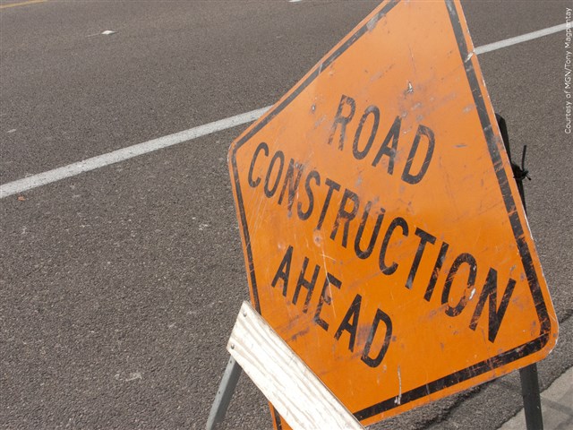 work zone construction road