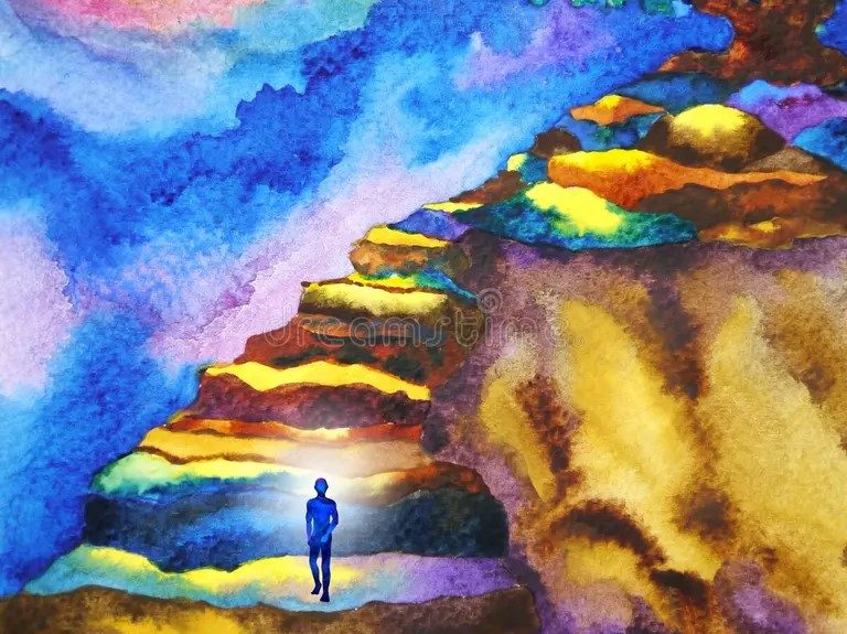 mind-spiritual-human-meditation-mountain-abstract-art-watercolor-painting-illustration-design-drawing-mind-spiritual-human-193099889